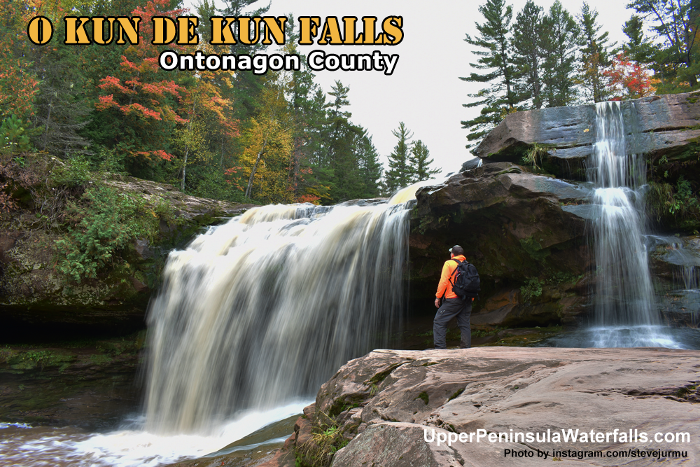 O Kun de kun falls waterfalls, Ontonagon county